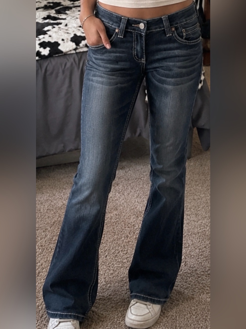 Adiktd Women's Blue Straight-Leg Jeans